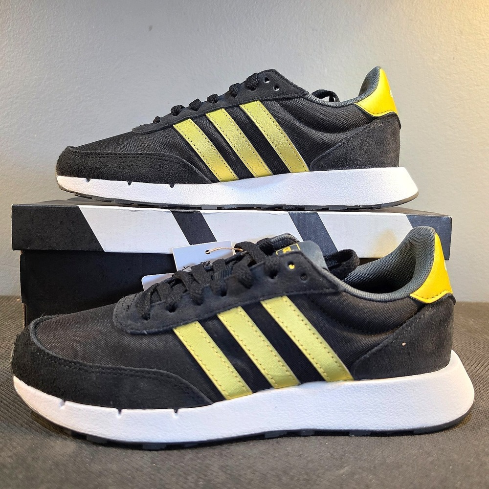 New Adidas Run 60s 2.0 Women's Sz 6 Grey Gold GX1714 Gym Walking Running NWT+B